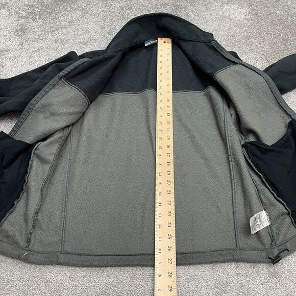 Columbia Steens Mountain Fleece Jacket Mens Medium Gray Black Full Zip Outdoor - Picture 5 of 15